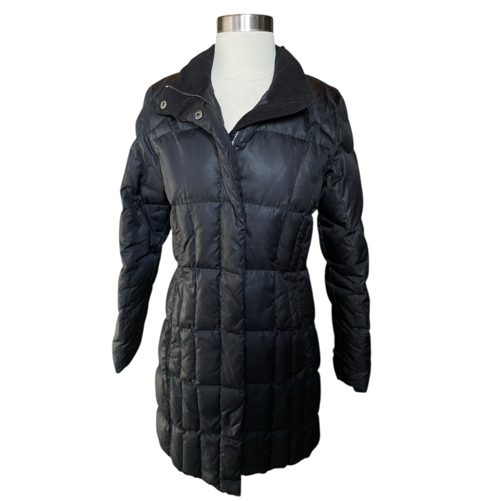 Eddie Bauer Long Parka Coat Jacket - Size XS - Black - Down Fill